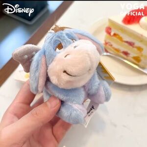 Disney Winnie the Pooh Eeyore Pastel Butterfly Plush Cute Keychain Pendant